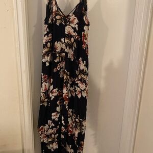 Navy floral dress
